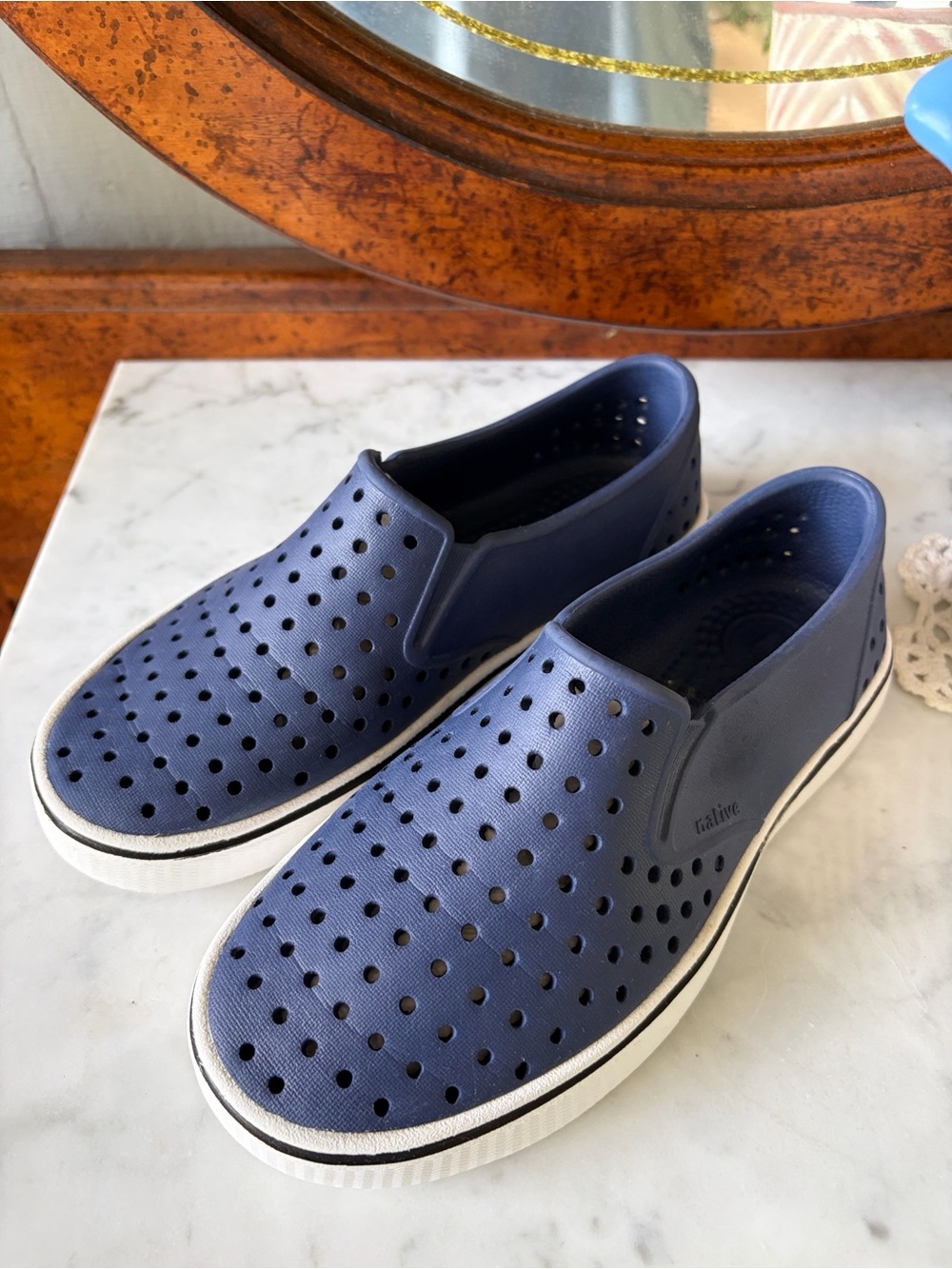 Native Kids Navy Blue Slip-On Moccasins
